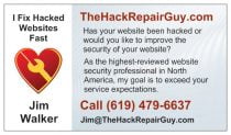 Jim Walker, The Hack Repair Guy Business Card