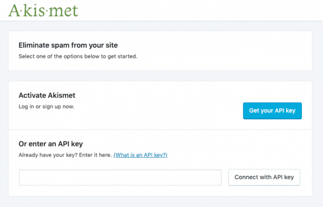 Enter Akismet API key here