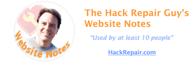 The Hack Repair Guy's Website Notes Plugin